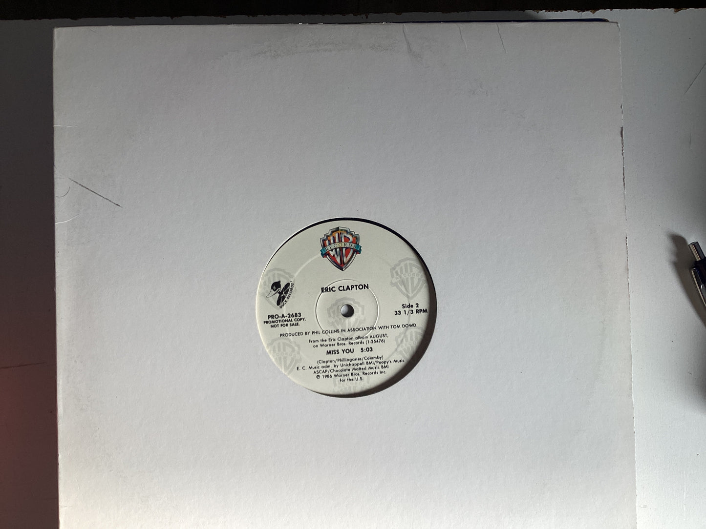 CLAPTON, ERIC = MISS YOU (12 IN.) (USA 1986) (USED)