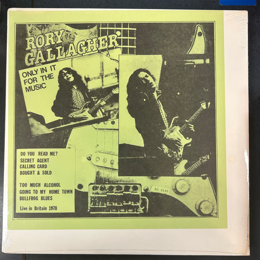 GALLAGHER, RORY = ONLY IN IT FOR THE MUSIC (COLOURED WAX) (SEALED)