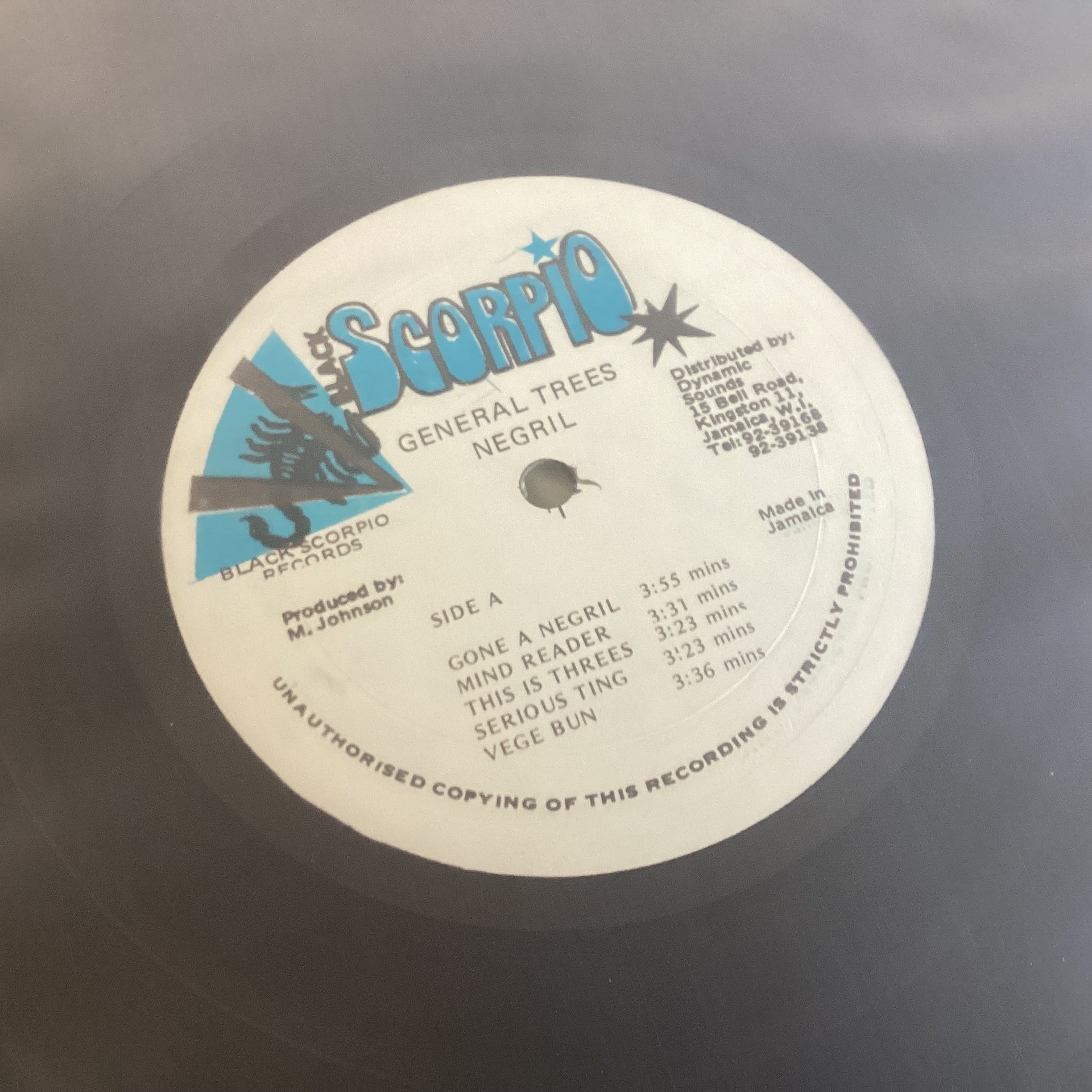 GENERAL TREES = NEGRIL (JAMAICA 1986) (USED)