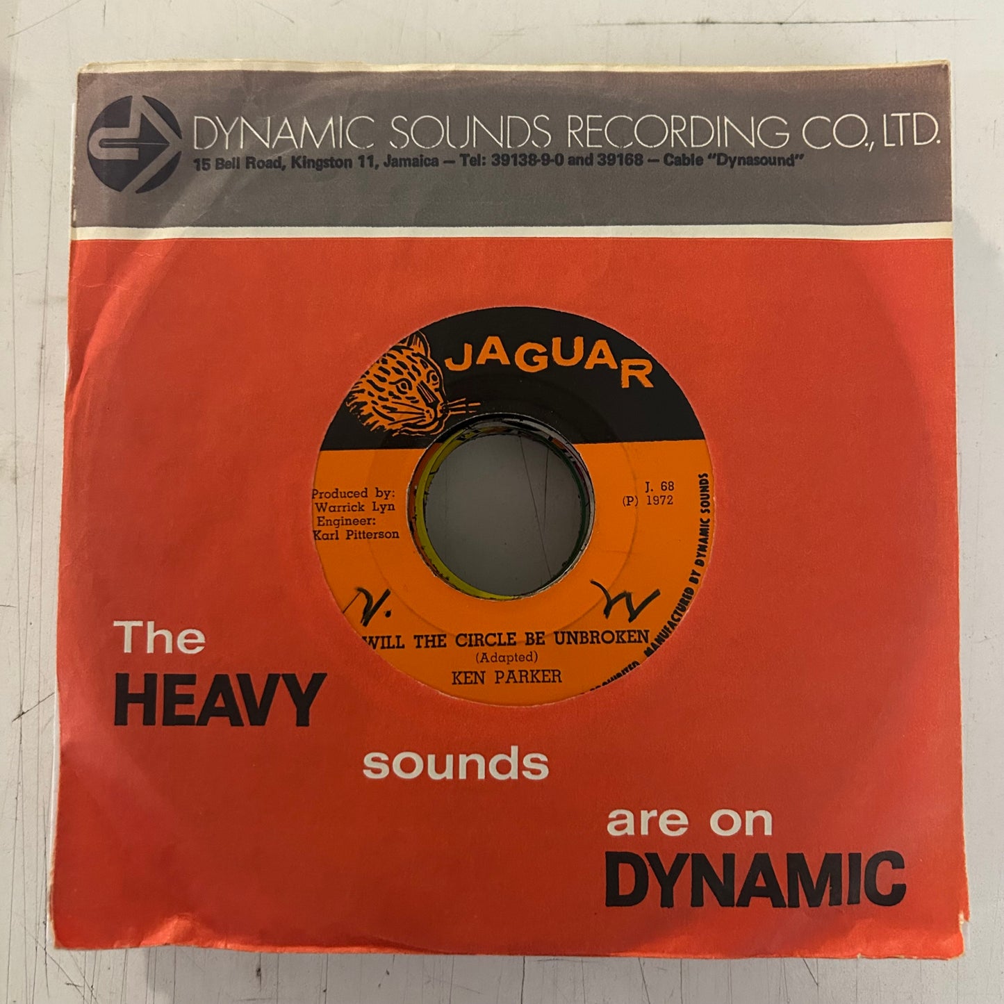 PARKER, KEN / DYNAMITES = WILL THE CIRCLE BE UNBROKEN (7 IN.) (JAMAICA 1972) (USED)