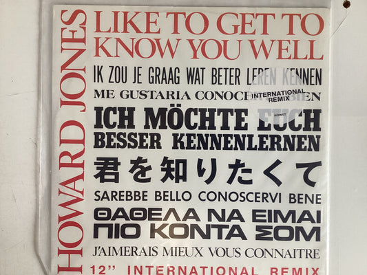 JONES, HOWARD = LIKE TO GET TO KNOW YOU WELL (USA 1989) (USED)