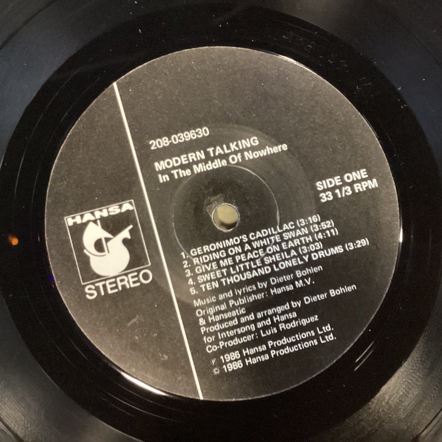 MODERN TALKING = IN THE MIDDLE OF NOWHERE: 4TH ALBUM (EUROPE 80S) (USED)