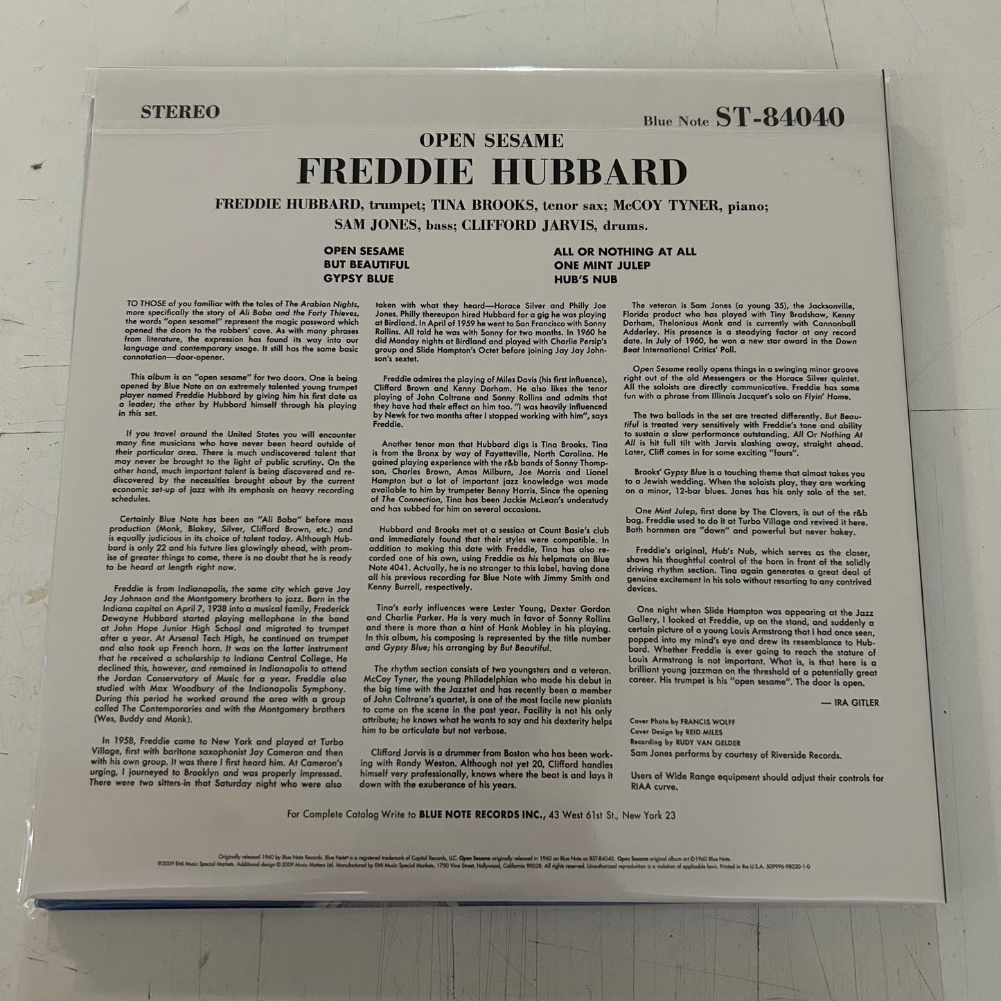 HUBBARD, FREDDIE = OPEN SESAME [BLUE NOTE 45RPM REISSUE] (USA 2009) (USED)