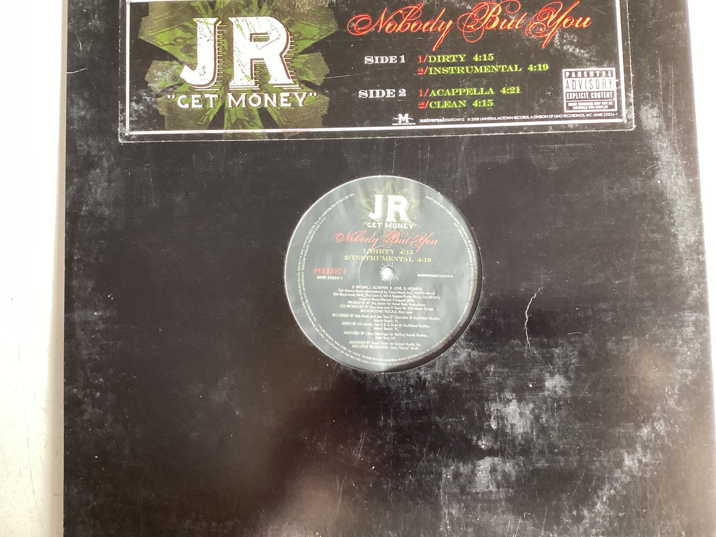 JR “GET MONEY” = NOBODY BUT YOU (USA 2008) (USED)