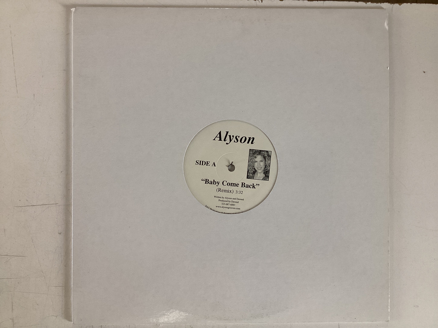 ALYSON = BABY COME BACK (USA 2003) (USED)