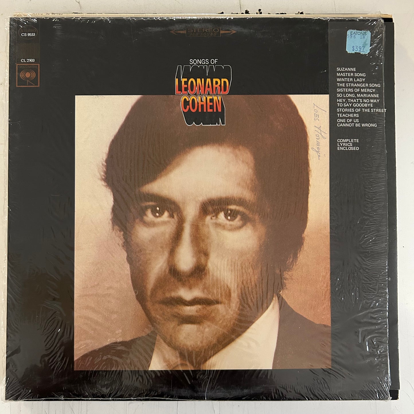 COHEN, LEONARD = SONGS OF (CDN 1968) (USED)