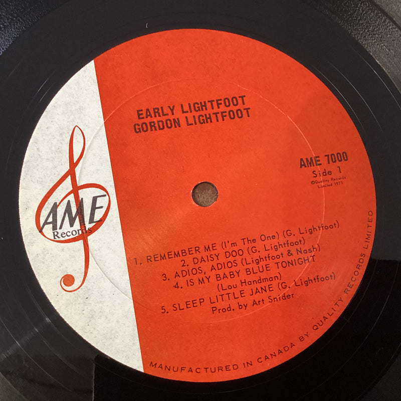 LIGHTFOOT, GORDON = EARLY LIGHTFOOT (CDN 1971) (USED)