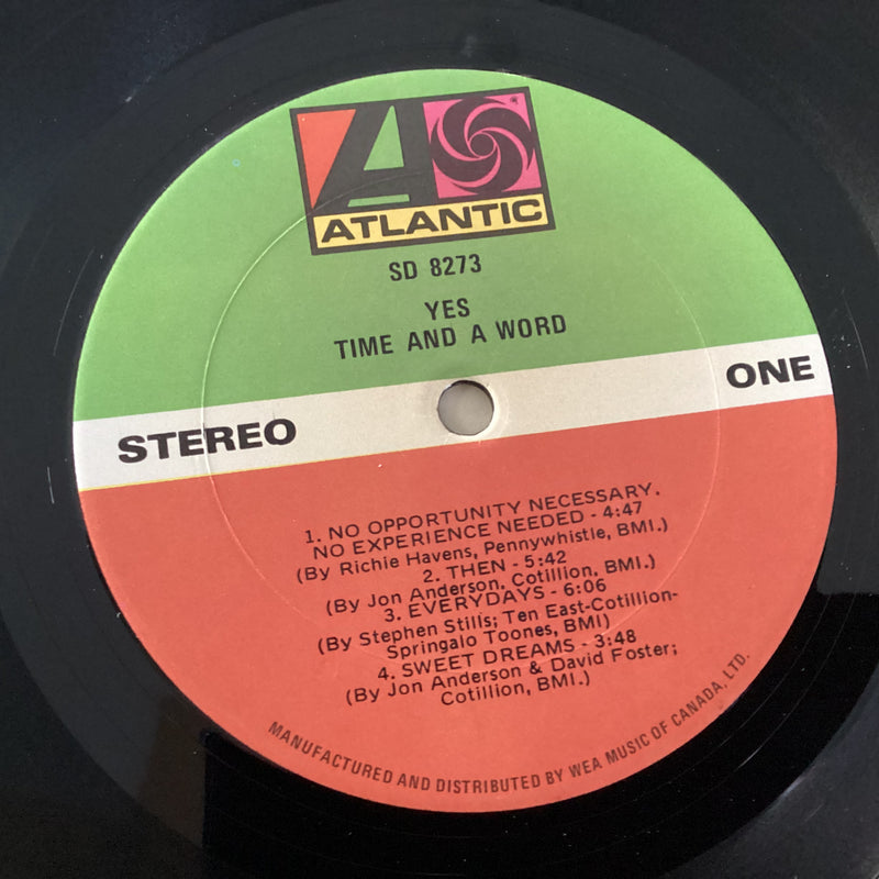 YES = TIME AND A WORD (CDN 1972 REISSUE) (USED)