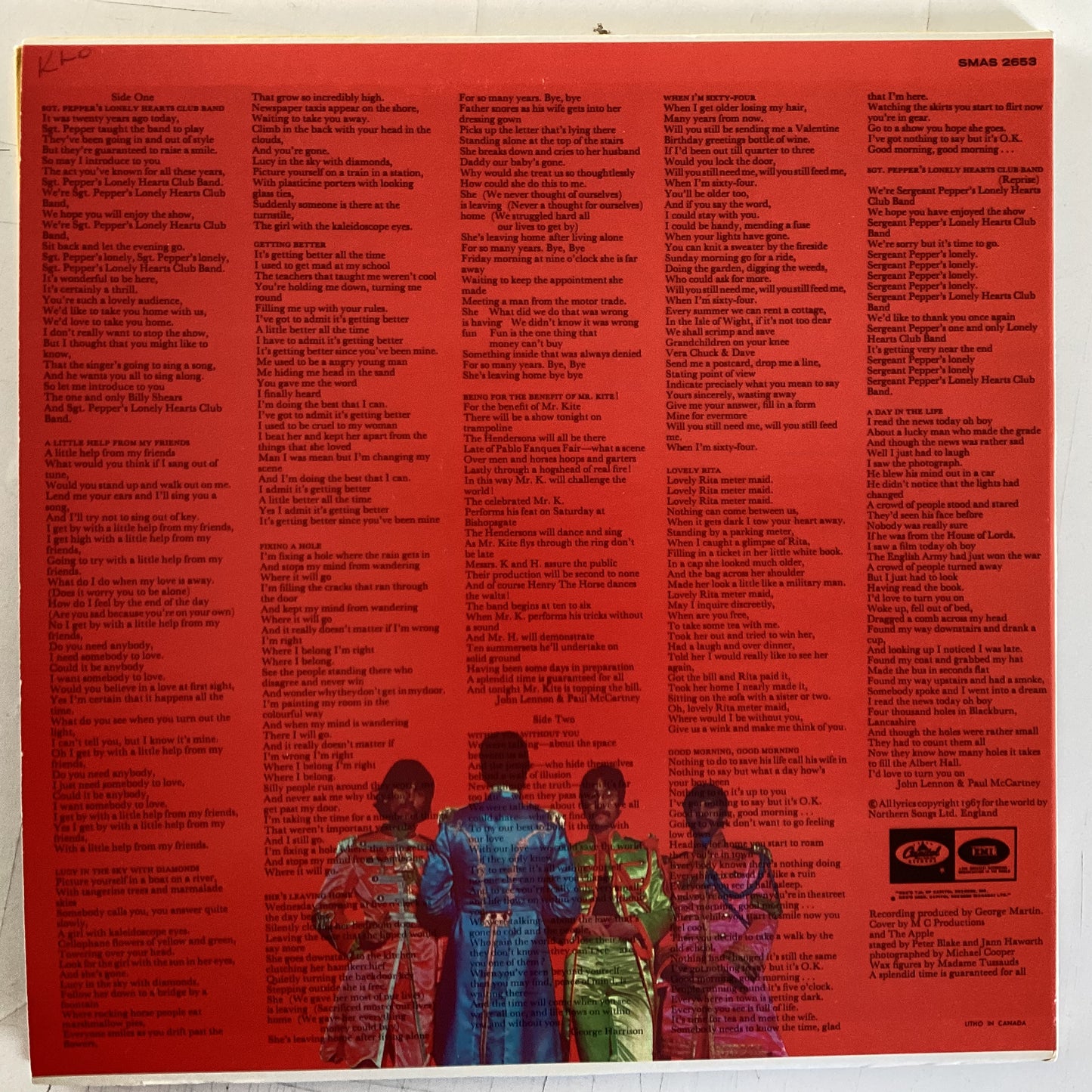 BEATLES = SGT. PEPPER’S LONELY HEARTS CLUB BAND (CDN 1971) (USED)