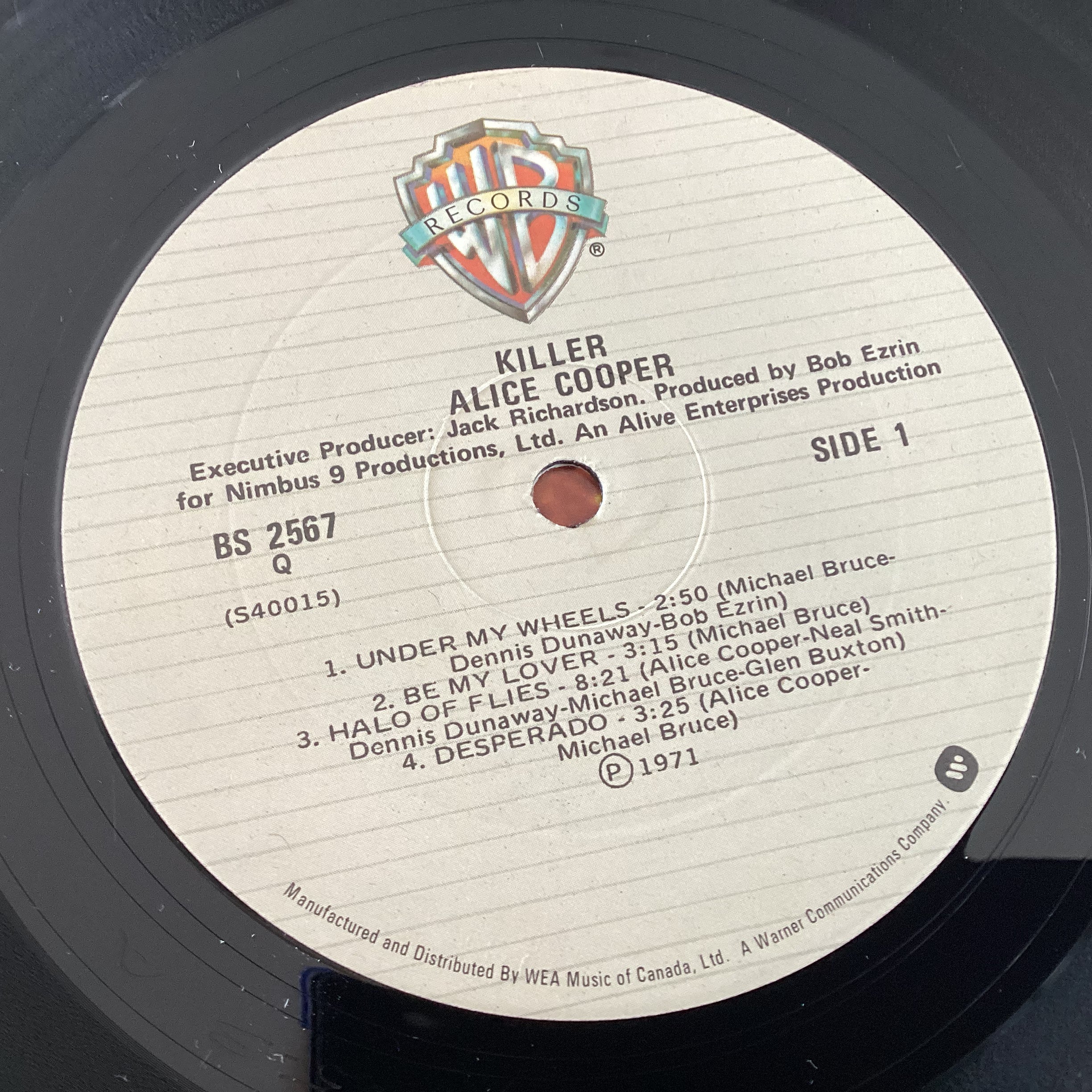 ALICE COOPER = KILLER (CDN LATE-70s RE) (USED)