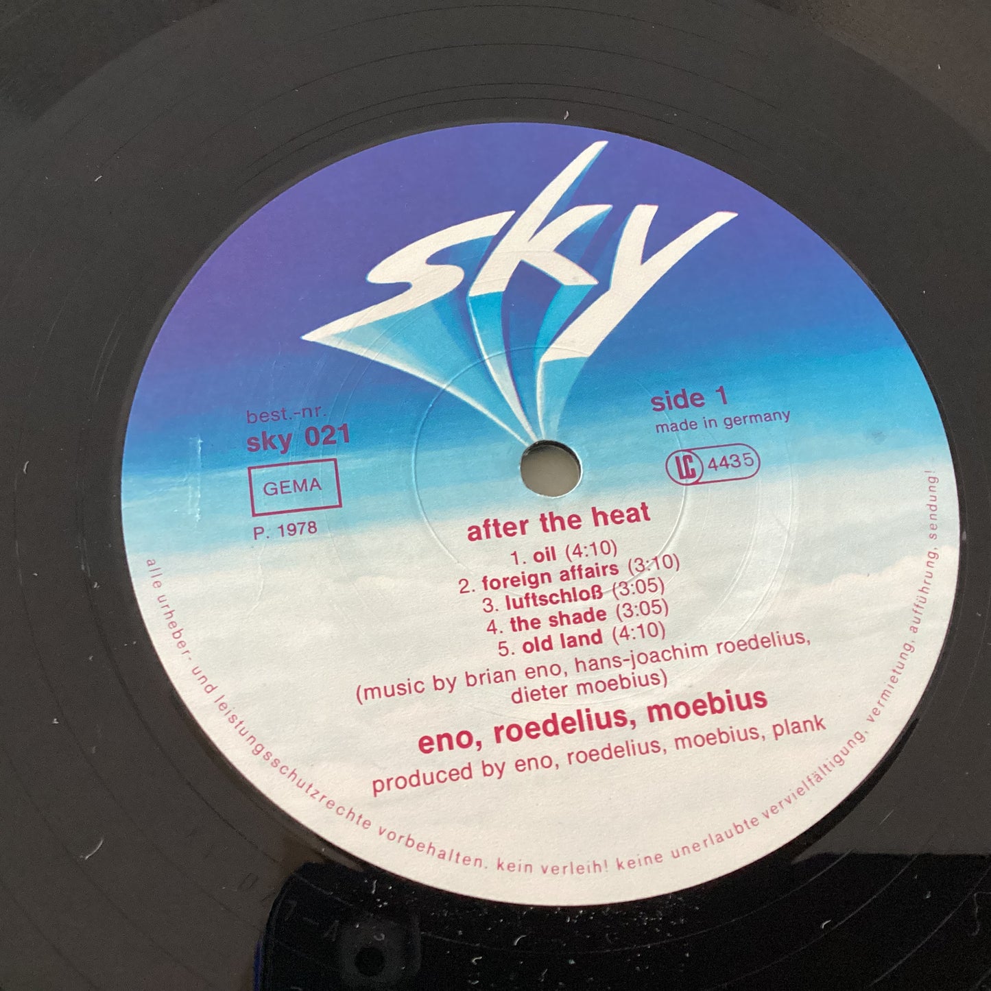 ENO / MOEBIUS / ROEDELIUS = AFTER THE HEAT (GERMANY 1978) (USED)