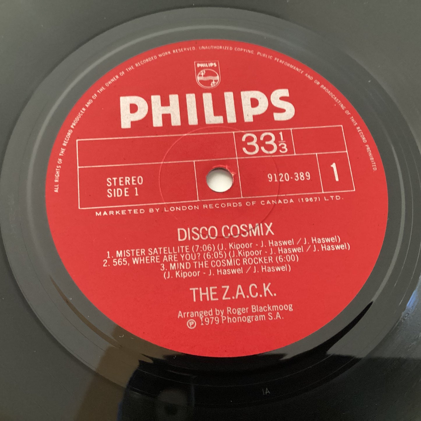 Z.A.C.K. = DISCO COSMIX (ZACKRIOCH) (CDN 1979) (USED)