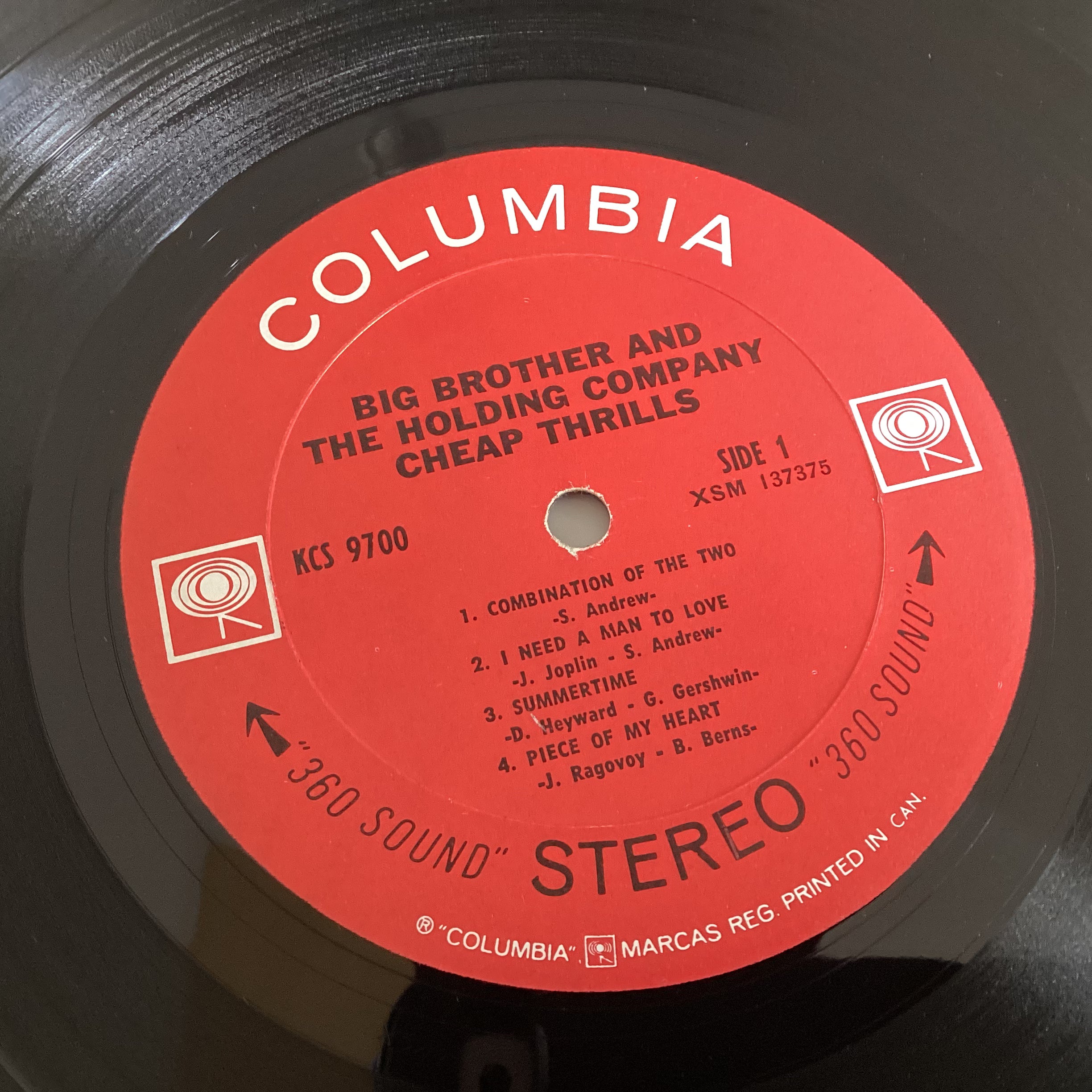 BIG BROTHER AND THE HOLDING COMPANY = CHEAP THRILLS (CDN 1968) (USED)