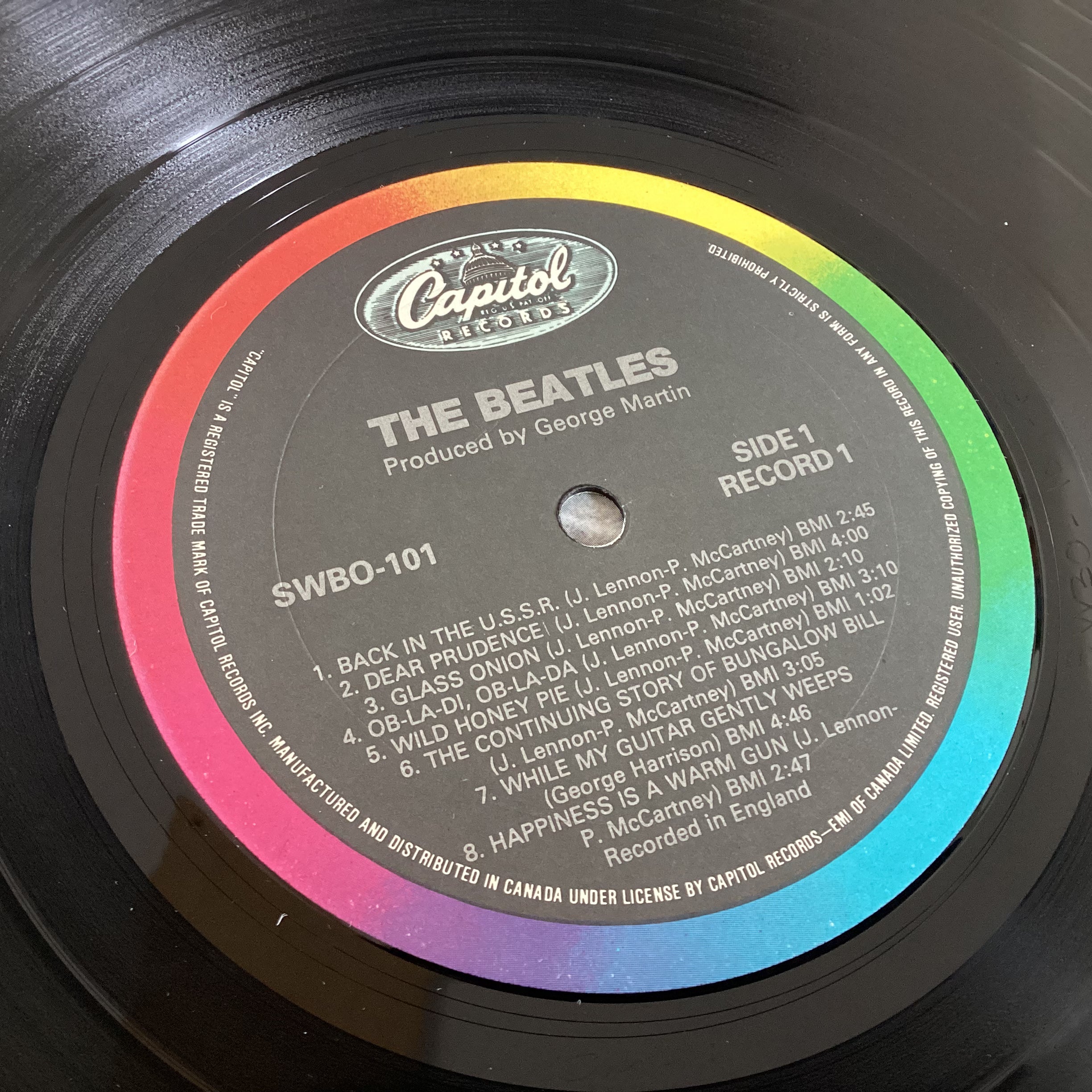 BEATLES = WHITE ALBUM [RETRO RAINBOW] (CDN 1984 REISSUE) (USED)