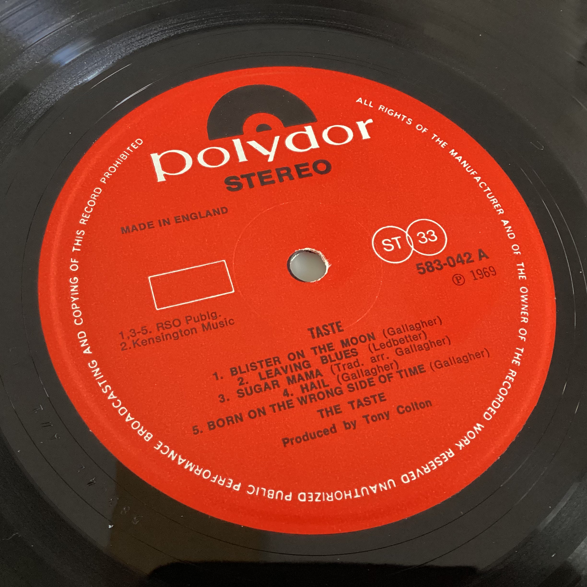 TASTE = TASTE (UK 1969) (USED)