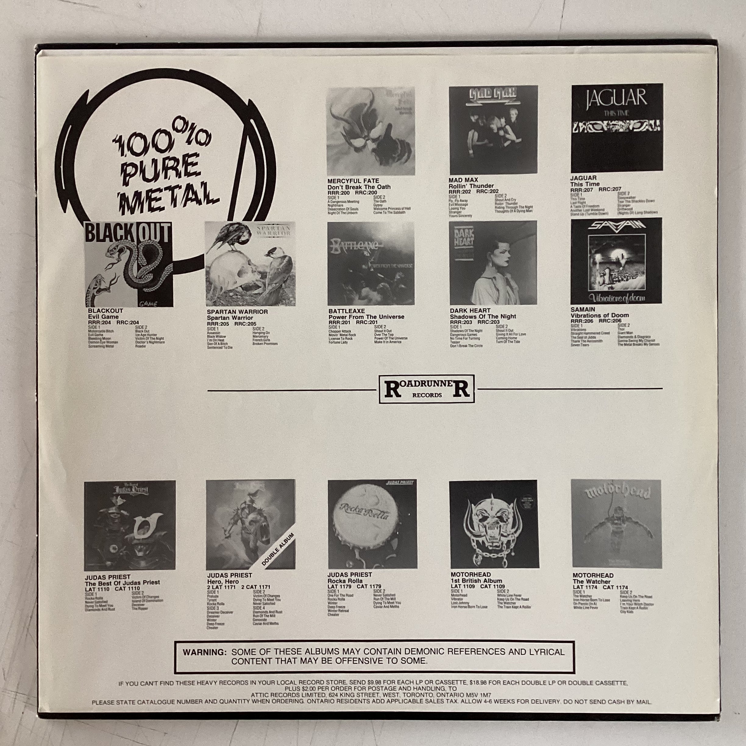 100% PURE METAL SAMPLER (CDN 1984) (USED)