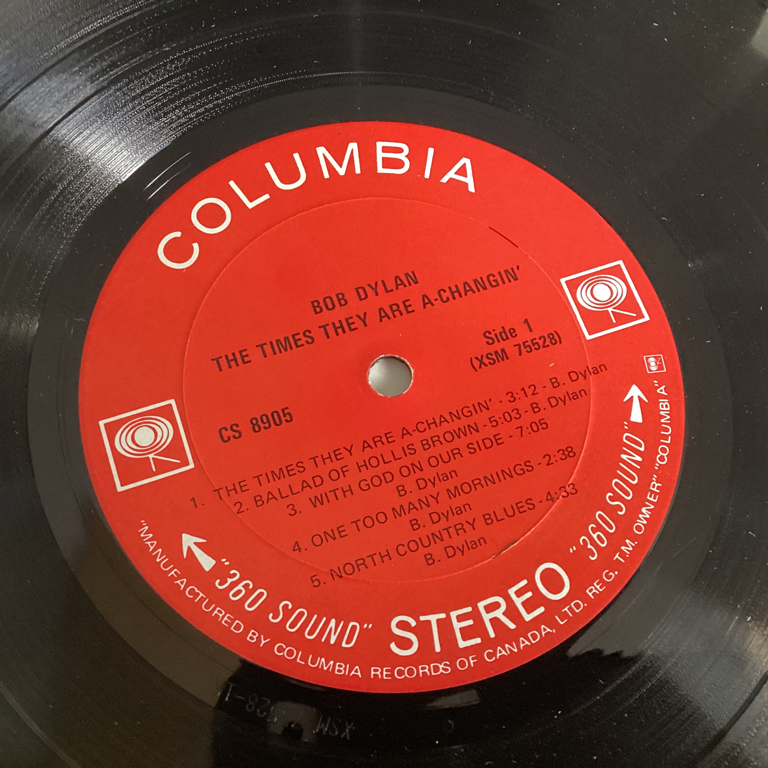 DYLAN, BOB = TIMES THEY ARE A-CHANGIN’ (CDN 1964) (USED)