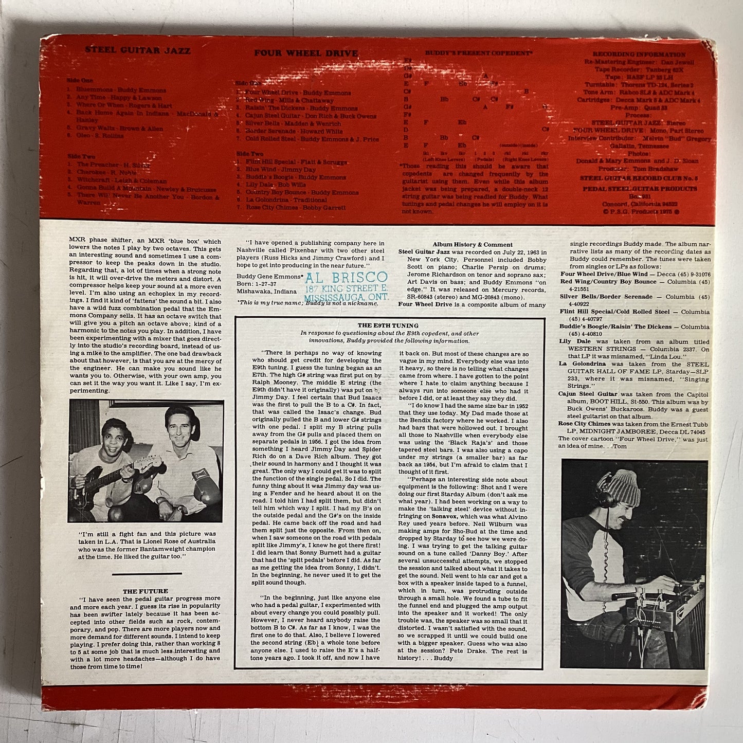 EMMONS, BUDDY = STEEL GUITAR JAZZ & FOUR WHEEL DRIVE (US 1975) (USED)
