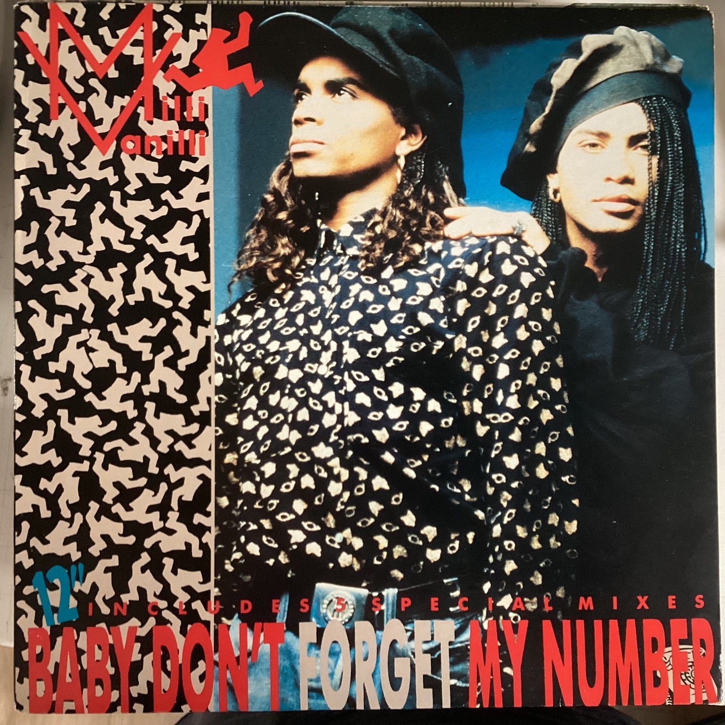 MILLI VANILLI = BABY DON’T FORGET MY NUMBER (12 IN.) (CDN 1989) (USED