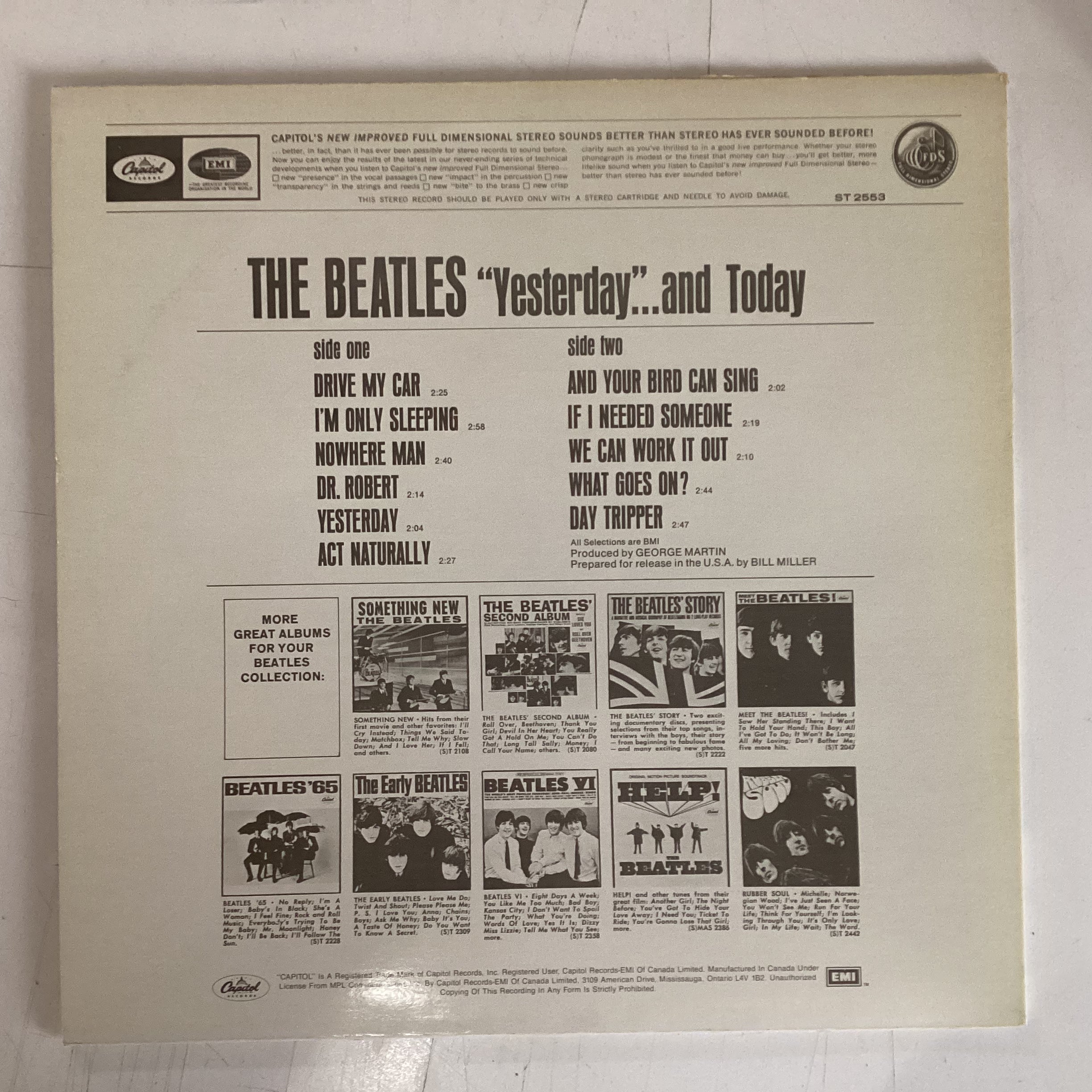 BEATLES = YESTERDAY AND TODAY [RETRO RAINBOW] (CDN 1983 REISSUE) (USED)