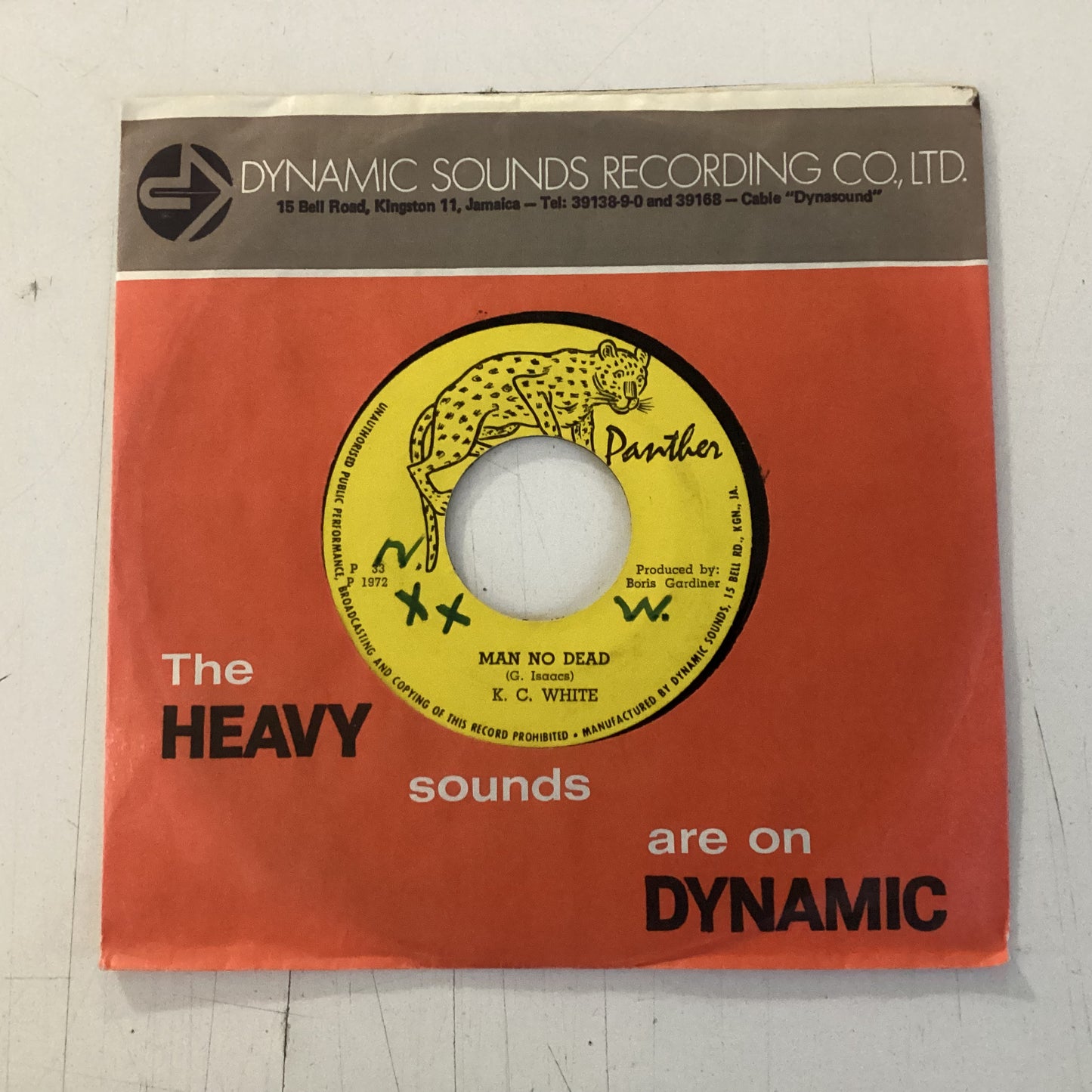 WHITE, K.C. = MAN NO DEAD (7 IN.) (JAMAICA 1973) (USED)