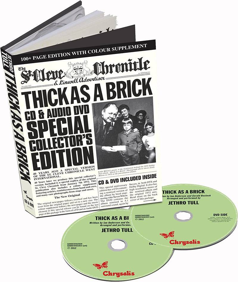 JETHRO TULL = THICK AS A BRICK: 40TH ANN. (CD+DVD)