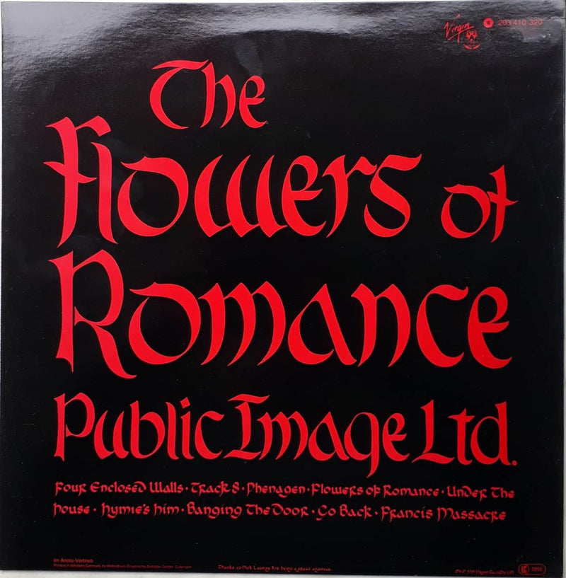 PUBLIC IMAGE LTD. = FLOWERS OF ROMANCE (180G)