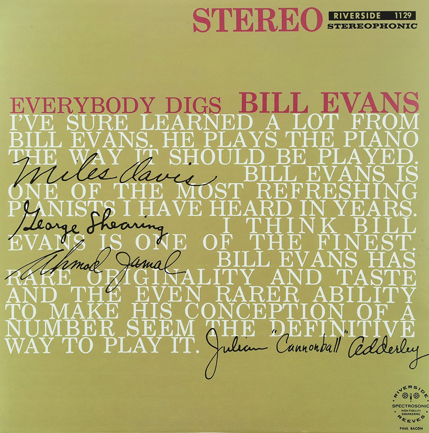 EVANS, BILL TRIO = EVERYBODY DIGS (180G)